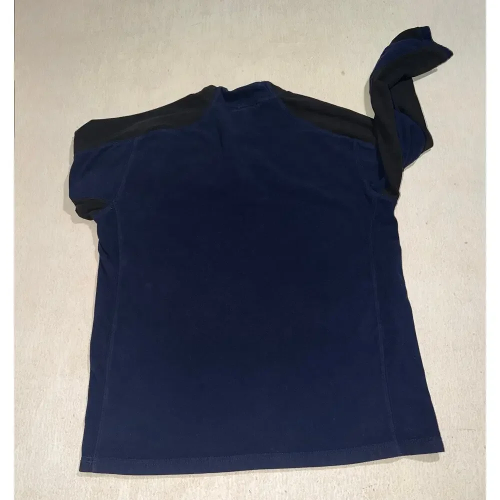 The north face men’s blue & black fleece pullover